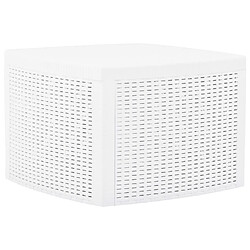 vidaXL Table d'appoint Blanc 54x54x36,5 cm Plastique