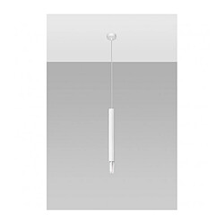 Luminaire Center Suspension design Wezyr Slim Verre,acier blanc 1 ampoule 120cm