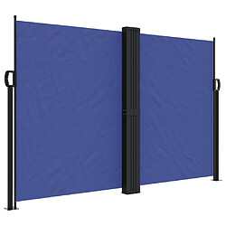 vidaXL Auvent latéral rétractable bleu 160x600 cm