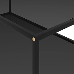 Avis vidaXL Table basse Noir 120x60x35 cm Verre trempé