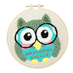 2 Ensembles Animaux Hibou Poinçon Aiguille Kits Avec Poinçon Broderie Stylo Bricolage Artisanat pas cher