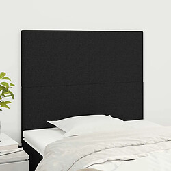 Maison Chic Lot de 2 Têtes de lit design pour chambre - Décoration de lit Noir 100x5x78/88 cm Tissu -MN84044