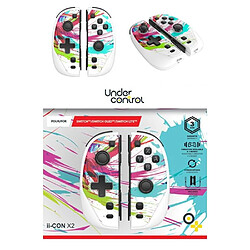 Under Control Manettes SWITCH Joycons STREET ART BLANC DUO PRO PACK pour Nintendo SWITCH + DRAGONNES tous ensemble POUR JOUER