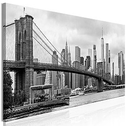 Artgeist Tableau - Road to Manhattan (1 Part) Narrow Black and White [120x40]