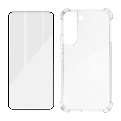 Avizar Pack Protection Samsung Galaxy S22 Coque + Verre Trempé Transparent