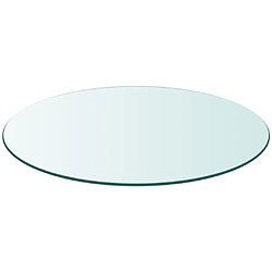 vidaXL Dessus de table ronde en verre trempé 300 mm