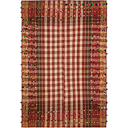 Vidal Tapis de laine 237x158 rouge Jajim