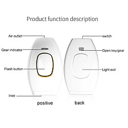 Acheter Chrono Appareil d'épilation IPL avancé Plus de 500 000 flashs Appareil d'épilation au laser Épilation indolore pour tout le corps (Blanc)