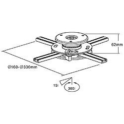 Support de projecteur / projecteur à fixation murale InLine® max. 20 kg