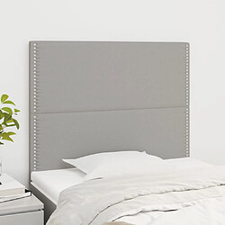 vidaXL Têtes de lit 2 pcs Gris clair 100x5x78/88 cm Tissu