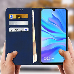 Acheter Avizar Housse Huawei P30 Lite Étui Folio Rangement carte Fonction support bleu nuit