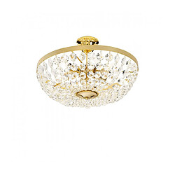 Luminaire Center Plafonnier classique VALERIE Or 24 Carats 6 ampoules