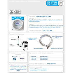 Avis Gazinox - 480062 - Tuyau en caoutchouc Gaz Naturel/De ville