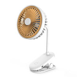 JJBRDZ - Nouveau Landau Petit Ventilateur Ventilateur De Dortoir d'Étudiant Portable De Bureau Ventilateur de Clip De Chargement USB jaune