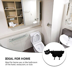 Universal Porte papier toilette chat noir rangement en fer toilette vertical permanent artisanat décoratif porte rouleaux de papier de cuisine | Pièces de distributeur de serviettes humides pas cher