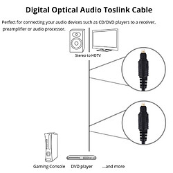 Acheter Wewoo Câble or de fibre optique audio numérique, longueur de câble: 1m, OD: 4.0mm plaqué