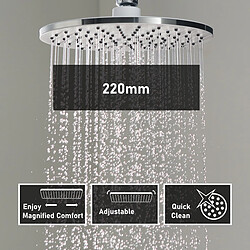 Avis CECIPA MAX Système de Douche Chrome Colonne de Douche Cascade avec Douchette 3 Fonctions Ensemble de Douche en acier inoxydable (sans Robinetterie)