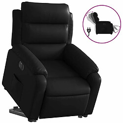 Maison Chic Fauteuil Relax pour salon, Fauteuil inclinable électrique noir similicuir -GKD27760