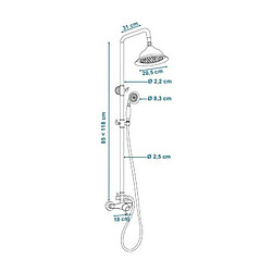 Acheter ROUSSEAU Colonne de douche avec robinet mitigeur mécanique Retro - Chromé