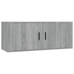 vidaXL Meuble TV mural Sonoma gris 100x34,5x40 cm