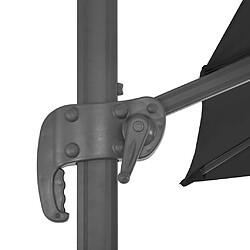 Helloshop26 Parasol avec base portable 3 x 3 m anthracite 02_0008043 pas cher