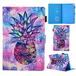 Etui en PU impression de modèle avec support ananas pour votre Samsung Galaxy Tab A 10.1 (2019) T510