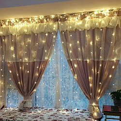 Wewoo Guirlande blanc 3.5m 6W 96 LEDs peu barres de glace ficelles de dévoration de la chaîne avec le joint d'extrémité et contrôleur multi-fonction, prise de l'UE, AC 220V chaud