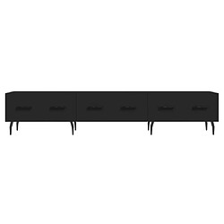 Acheter vidaXL Meuble TV noir 150x36x30 cm bois d'ingénierie