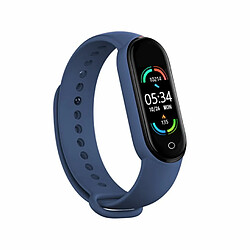 Bracelet intelligent iWear SM6 - Tracker d'activité IP67 avec fréquence cardiaque et tension artérielle / Moniteur social / Sommeil Bleu