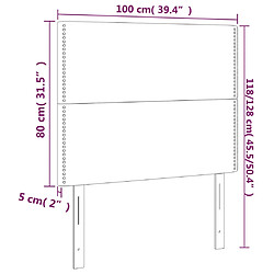 vidaXL Têtes de lit 2 pcs Gris 100x5x78/88 cm Similicuir pas cher