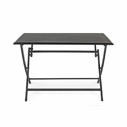 Avis Mes Table de jardin pliante 110x70x71 cm en alu anthracite - BAIO