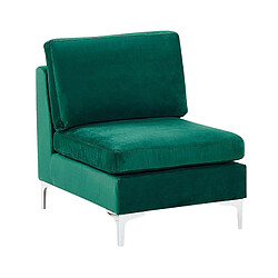 Beliani Module fauteuil en velours vert EVJA