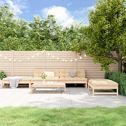 Maison Chic Salon de jardin 5 pcs + coussins - Mobilier/Meubles de jardin - Table et chaises d'extérieur bois massif -MN98890