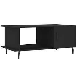 vidaXL Table basse noir 90x50x40 cm bois d'ingénierie