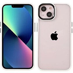 Coque en TPU + acrylique avec protection de l'objectif de l'appareil photo, anti-rayures blanc pour votre iPhone 13 6.1 pouces