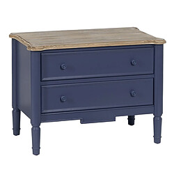 BigBuy Home Meuble d'Appoint Bleu Naturel Bois d'épicéa Bois MDF 80 x 45 x 60 cm