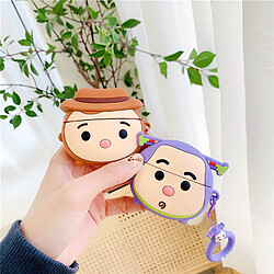 GUPBOO Airpods Coque Housse Étui Protecteur Compatible pour AirPods Pro-Version Q mignonne Woody Buzz Lightyear