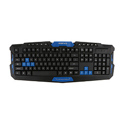 clavier et souris de jeu sans fil pour pc avec tapis de souris noir et bleu pas cher