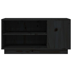 Acheter vidaXL Meuble TV Noir 80x35x40,5 cm Bois de pin massif