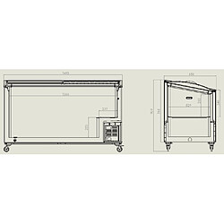 Congélateur Professionnel Couvercle en Verre - 460 Litres - Combisteel