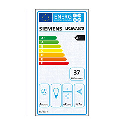 Hotte plan de travail 600 m³/h inox - lf16va570 - SIEMENS pas cher