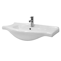 ML DESIGN MODERN LIVING céramique lavabo blanc, brillant lavabo à poser 675x215x515mm