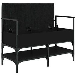 Maison Chic Banc à chaussures | Meuble de rangement à chaussures Meuble d'Entrée noir 85,5x42x57,5 cm bois d'ingénierie -MN92982 pas cher