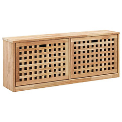 Maison Chic Banc de rangement | Meuble de rangement d'Entrée | Coffres d'Intérieur de chaussures 94x20x38cm Bois massif de noyer -MN93841