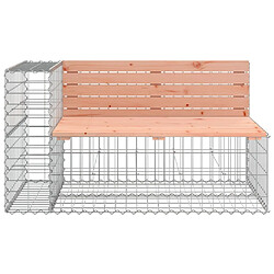 Avis vidaXL Banc de jardin design gabion 244x71x65,5 cm bois massif douglas