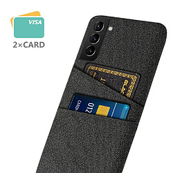 Coque en TPU antichoc avec porte-cartes noir pour votre Samsung Galaxy S21 FE 5G