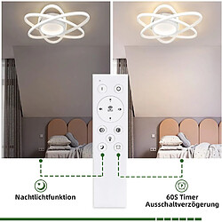 Avis NETTLIFE Plafonnier LED Design Moderne avec Télécommande 77W Dimmable Salon Lampe de Cuisine pour Chambre Cuisine Couloir Bureau