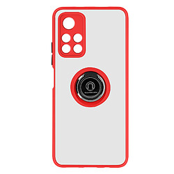 Avizar Coque Poco M4 Pro 5G/Redmi Note 11S 5G Bi-matière Bague Support Rouge