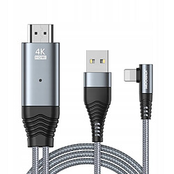 GUPBOO Câble Lightning HDMI entre la machine et l'adaptateur de musique,JL599