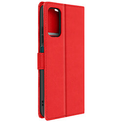 Avizar Étui Redmi Note 10 5G/Poco M3 Pro Vintage Porte-carte - Rouge